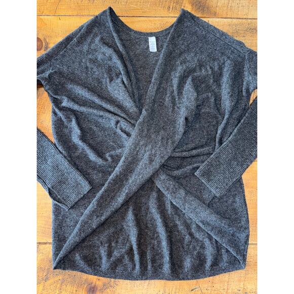 Athleta Womens Finale Gray Wool Cashmere Convertible Sweater Thumbholes XS - Picture 10 of 10